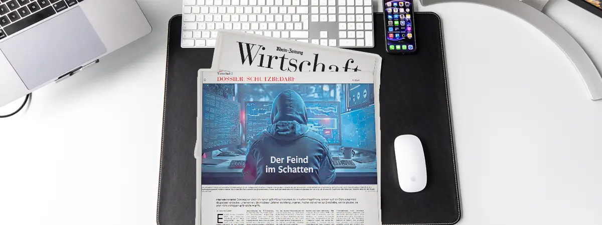 Wirtschaft Zeitung von der Rhein-Zeitung mit ProSec Artikel
