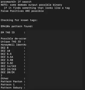 Proxmark Anwendung Terminal