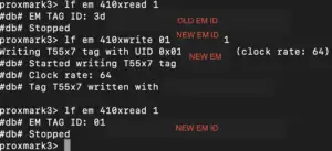 Proxmark Anwendung Terminal