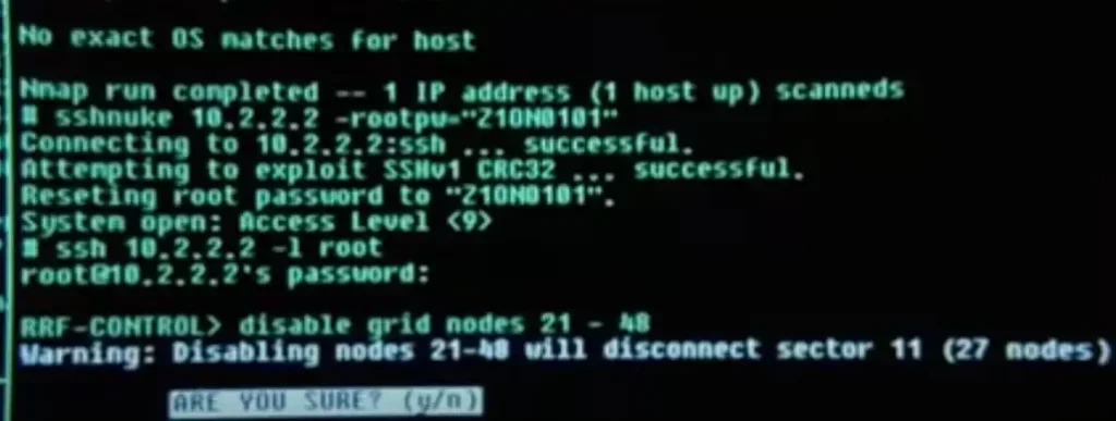 Nmap bei Matrix Reloaded