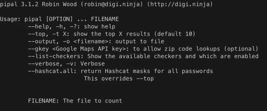 Pipal ist die Alternative zu Pack Password Analysis and Cracking Kit
