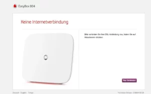 Easy Box 804 - Menu - Keine Internetverbindung