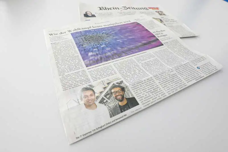 Zeitungsbericht Manipulation der Bundestagswahl 2021